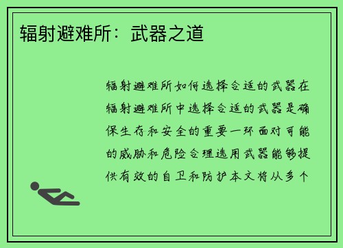 辐射避难所：武器之道